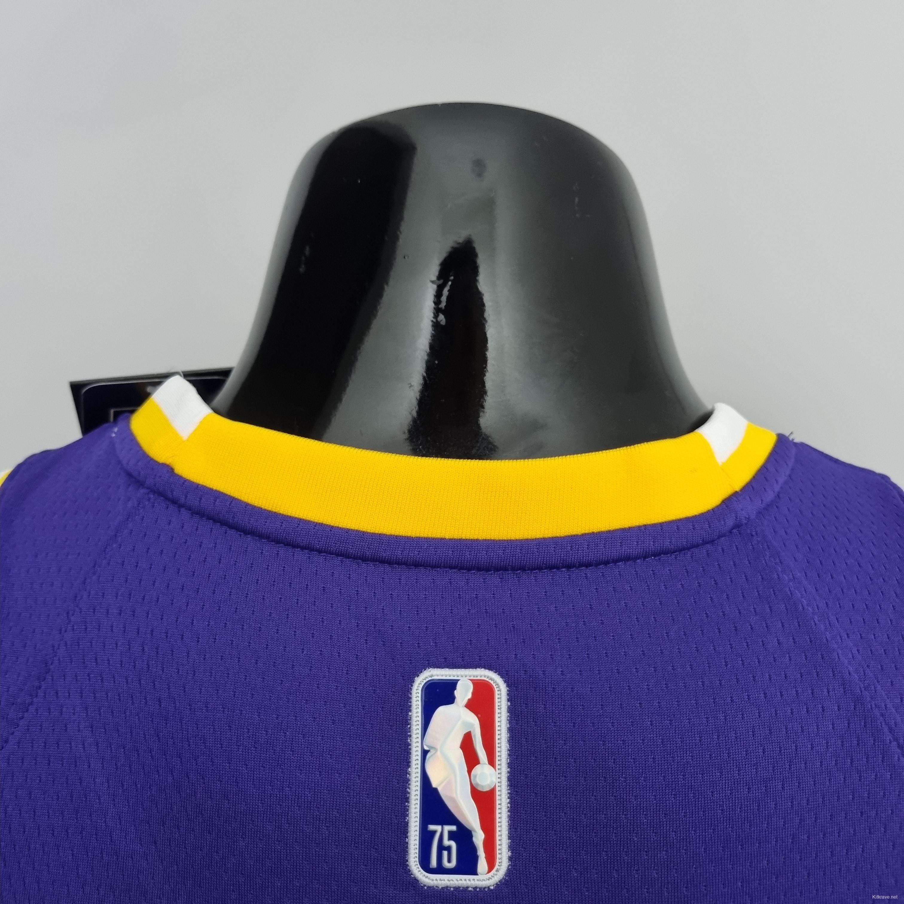 75th Anniversary Anthony #7 Los Angeles Lakers Jordan Purple NBA Jersey