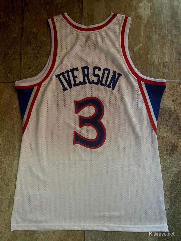 Men's Allen Iverson White Retro Classic Team Jersey