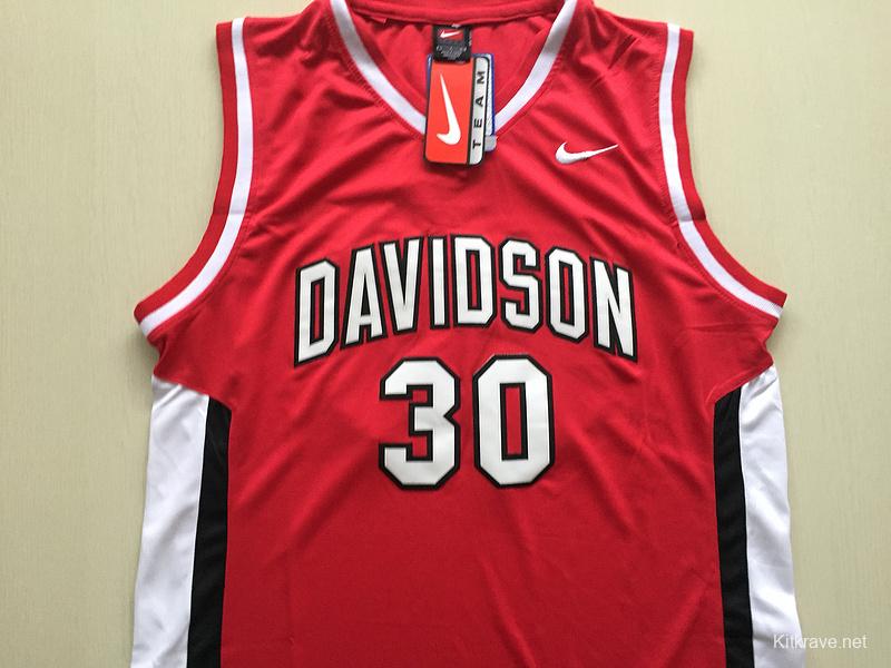 Stephen Curry 30 Davidson College Red Basketball Jersey