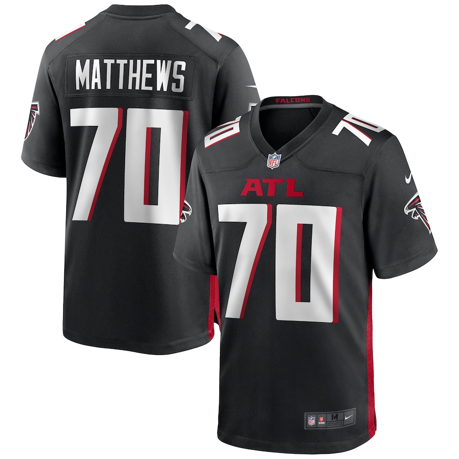 Men's Jake Matthews Black Player Limited Team Jersey