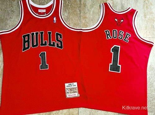 Men's Derrick Rose Red Retro Classic Team Jersey