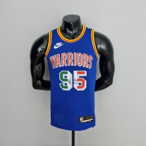 Toscano#95 Golden State Warriors Mexico Exclusive Blue NBA Jersey