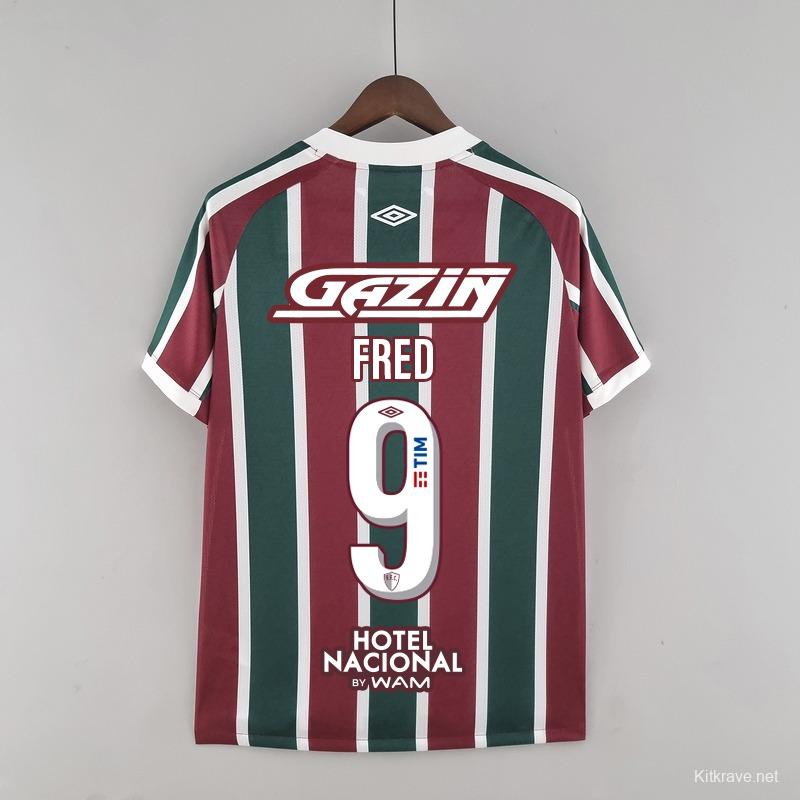 22/23 All Sponsors Fluminense Home  Soccer Jersey