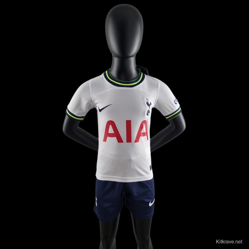 22/23 Kids Kit Tottenham Hotspur Home 16-28 Soccer Jersey