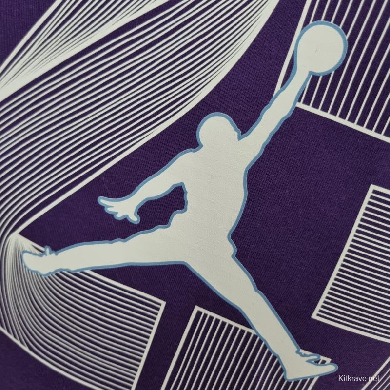 2022 NBA Jordan 23 Purple T-shirts #0050