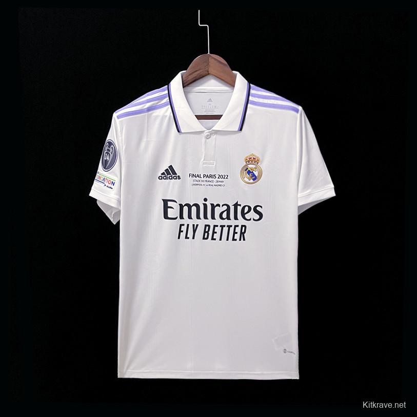 22/23 Real Madrid Home 14 Champions League Winner Soccer Jersey