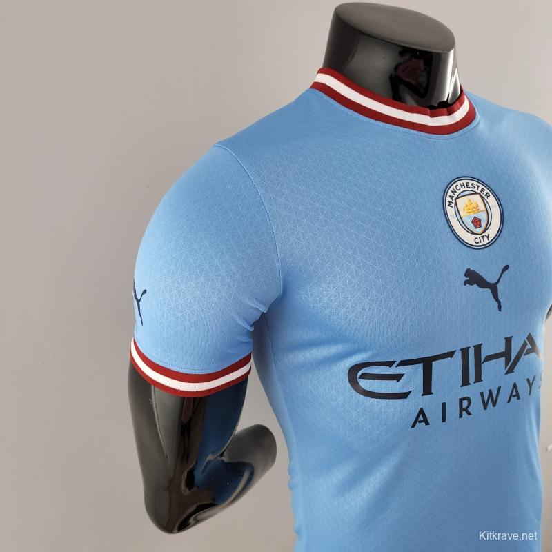 Player Version 22/23 Manchester City Home Soccer Jersey