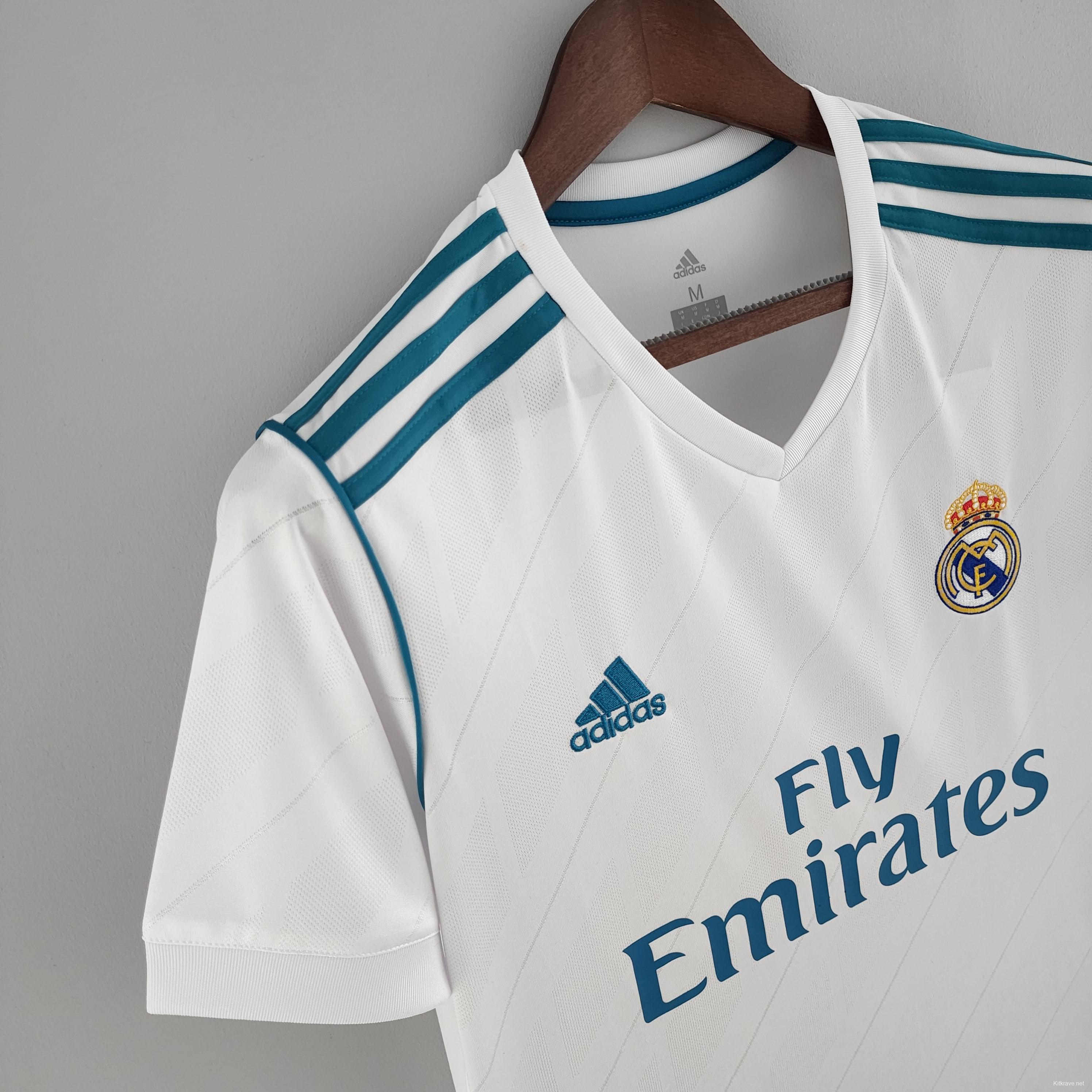 Retro 17/18 Real Madrid Home Soccer Jersey