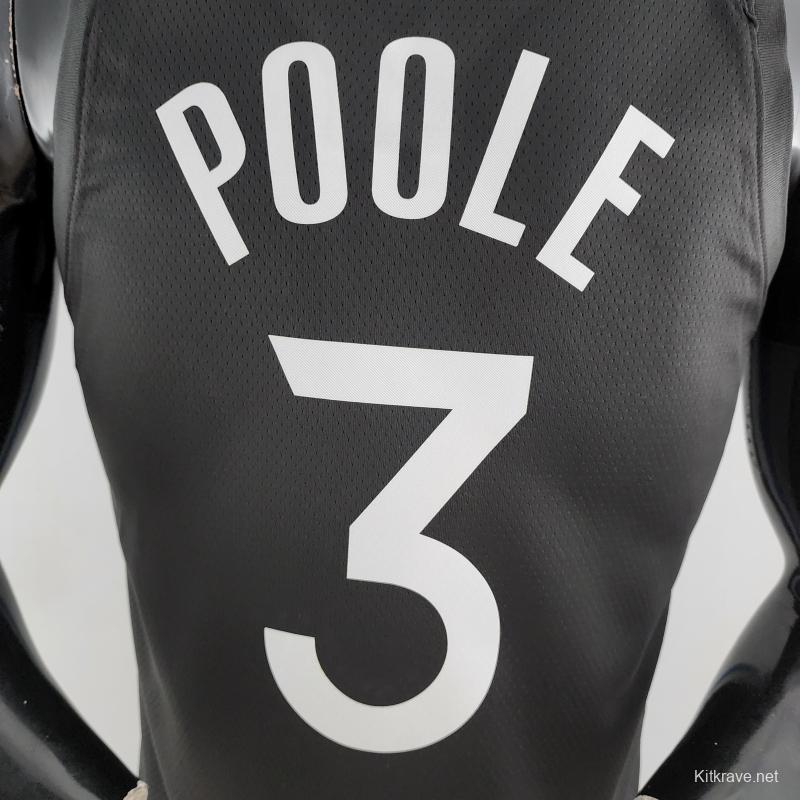 2020 POOLE#3 Warriors City Edition Black &amp; Grey NBA Jersey