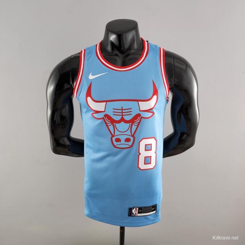 Chicago Bulls LAVINE #8 Blue NBA Jersey