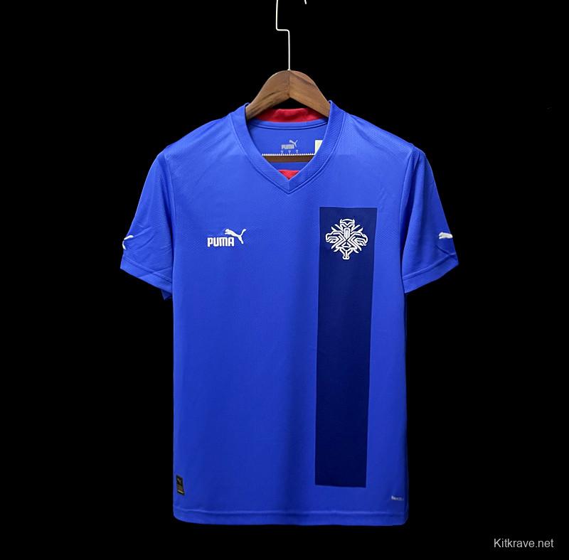 2022 Iceland Home Soccer Jersey