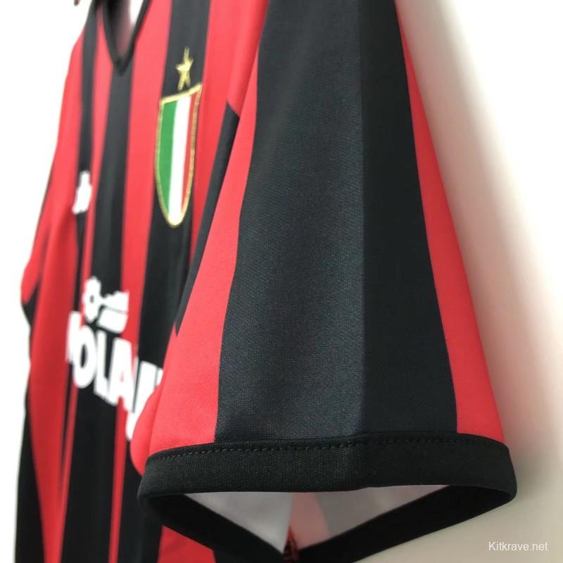 Retro 88/89AC Milan Home Soccer Jersey