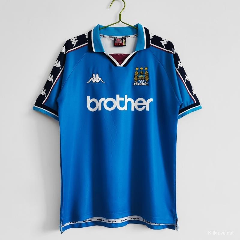 Retro 1997/99 Manchester City Home Soccer Jersey