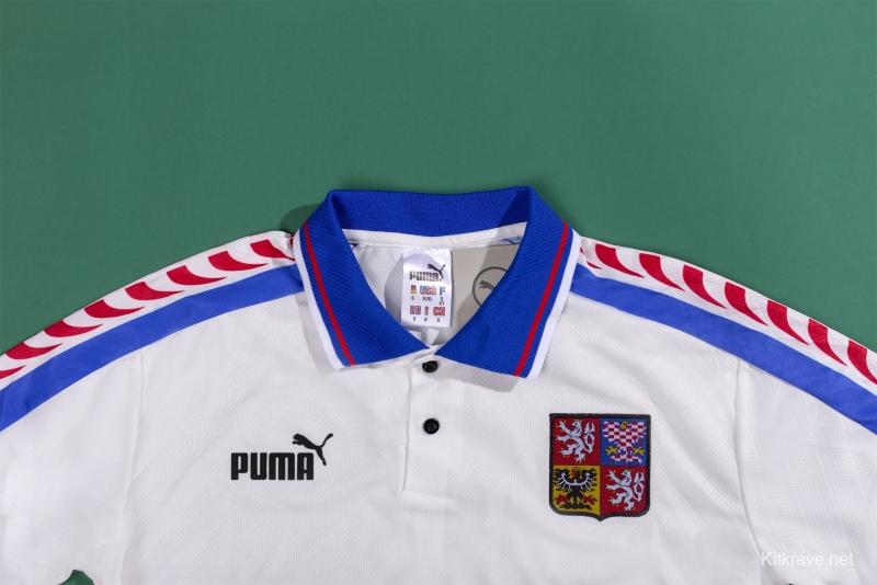 Retro 1996 Czech Republic  Away Soccer Jersey