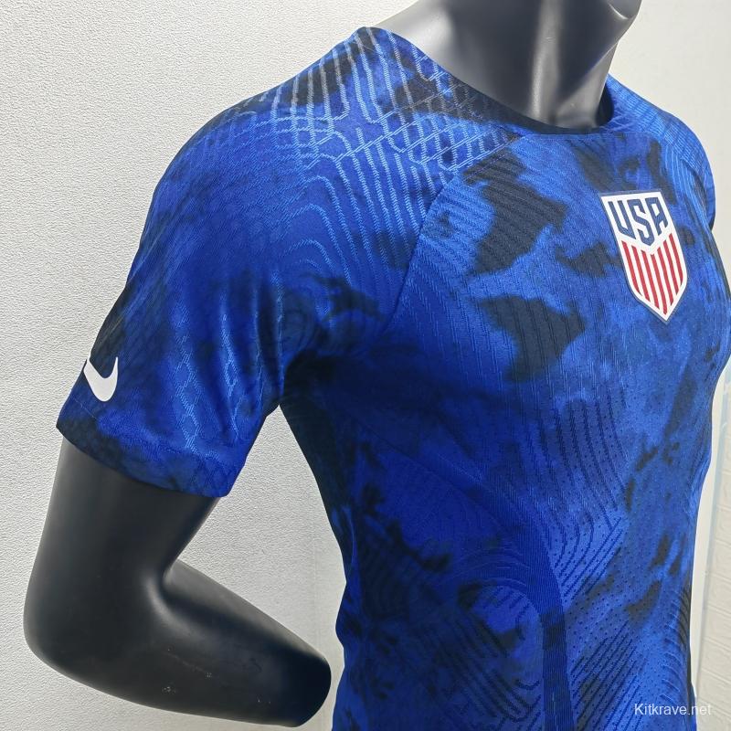 Player Version 2022 USA Away Soccer Jersey