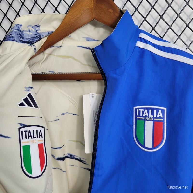 2023 Italy Blue/Milk Reversible Windbreaker