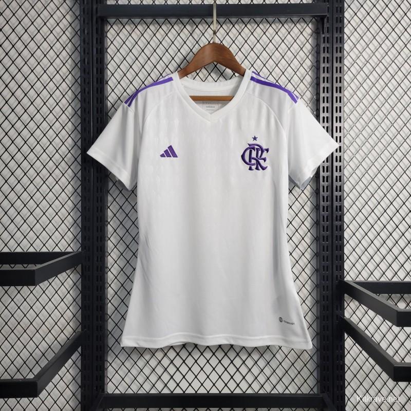 23-24 Women Flamengo Goalkeeper White Jersey