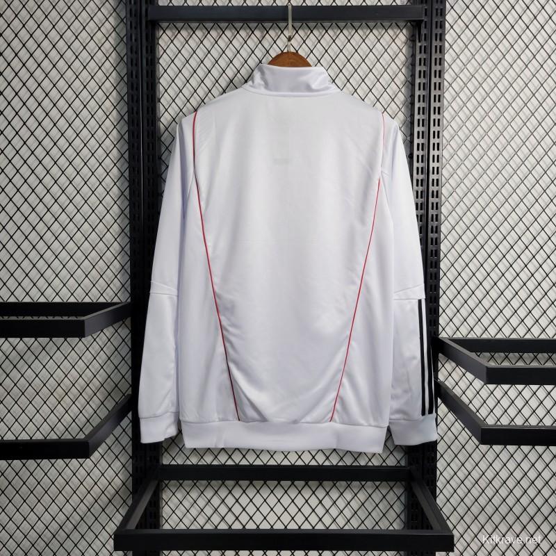 23-24 Sao Paulo White Full Zipper Training Jacket