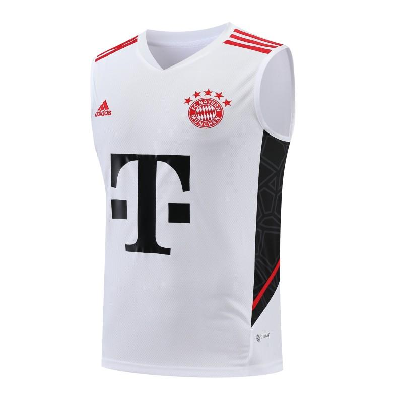 23-24 Bayern Munich White Black Vest Jersey+Shorts