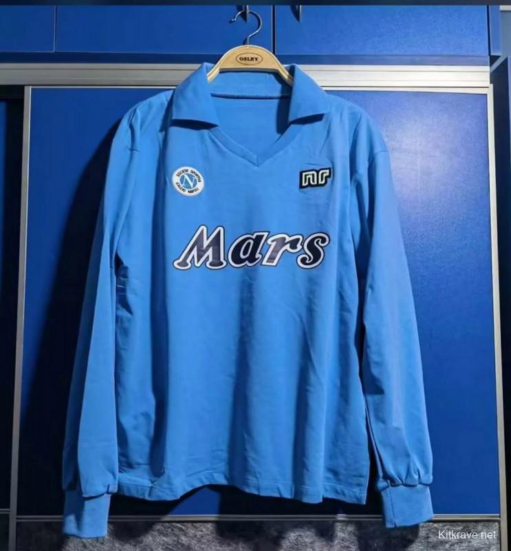 Retro 89/90 SSC Napoli Home Long SLeeve Jersey