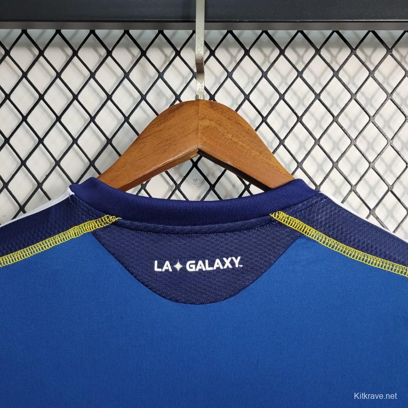 Retro 11-12 La Galaxy Long Sleeve Away Blue Jersey