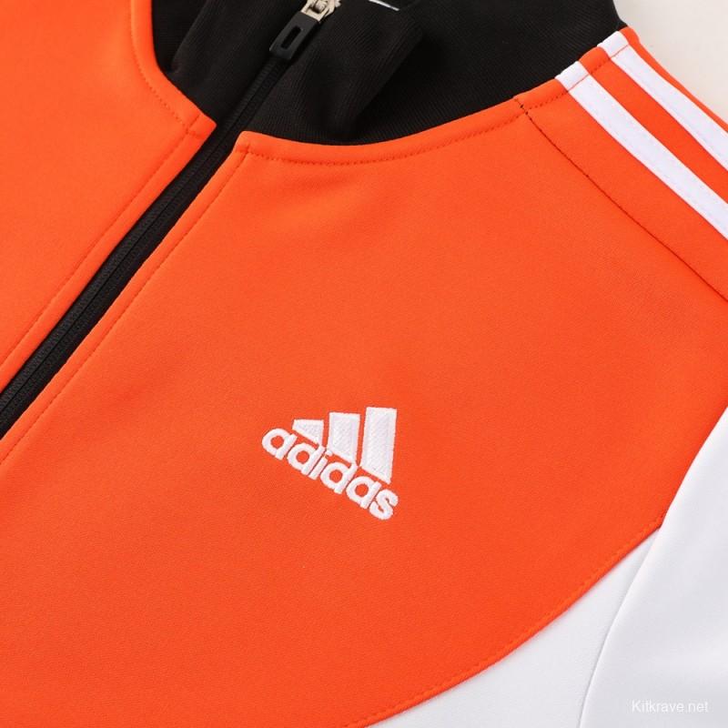 23/24 Adidas Orange/White/Black Full Zipper +Pants