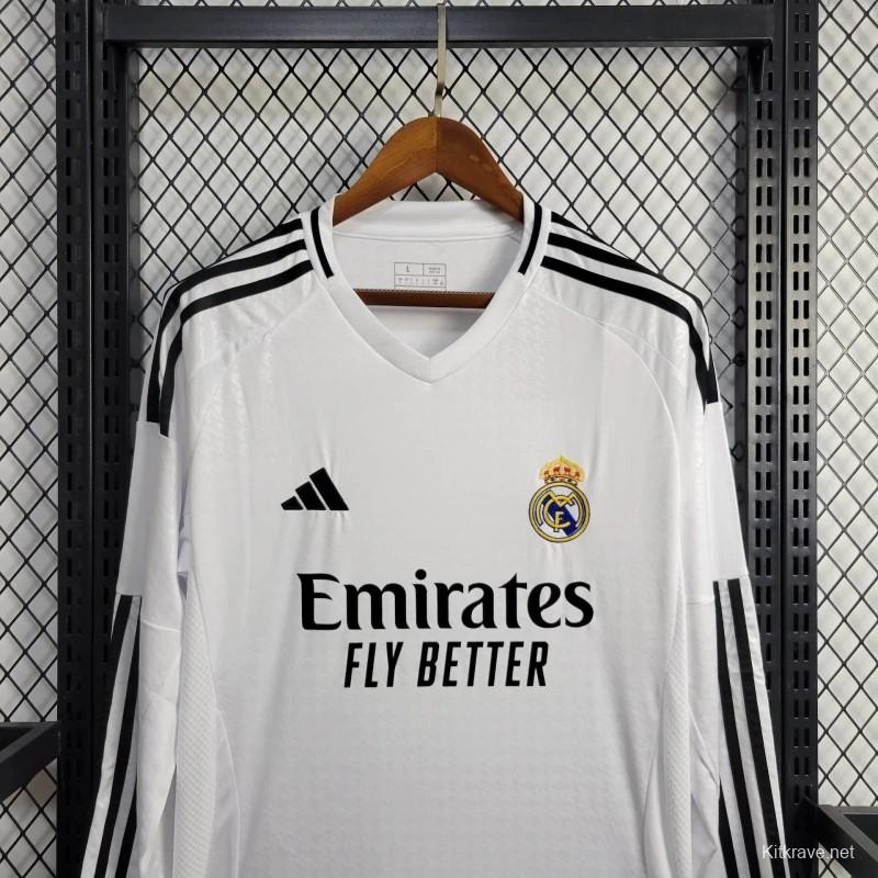 24/25 Real Madrid Home Long Sleeve Jersey