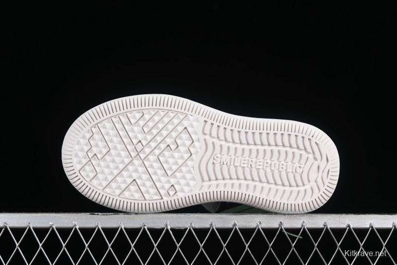 SMILEREPUBLIC Mint Manbo Light Blue Checkered Open Smile Platform Canvas Shoes - G.D4