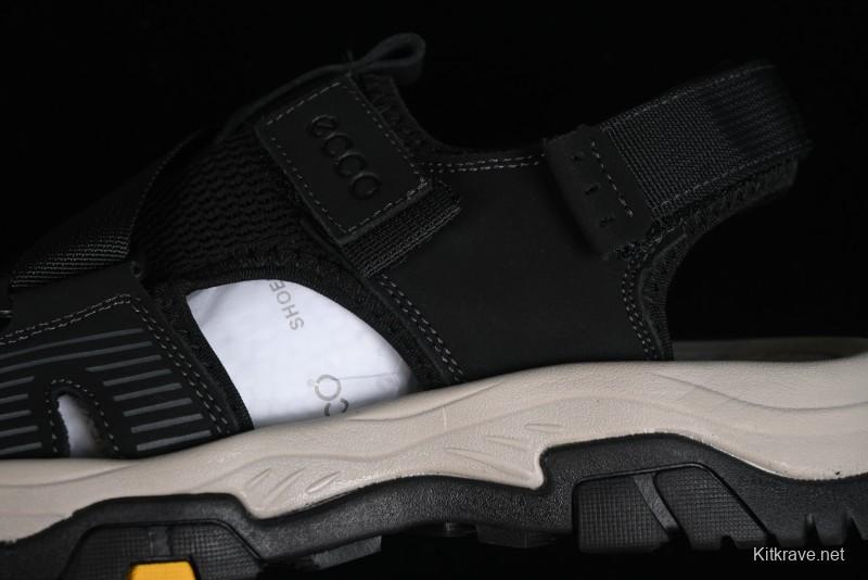 ECCO Offroad Series 2024 Summer Men's Casual Sandals with Soft Leather Upper and Mesh Panels - 63131501001