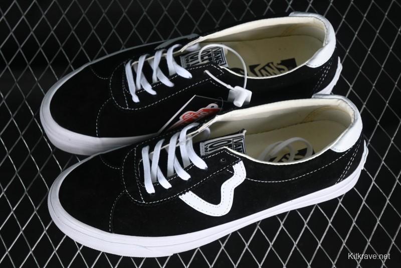 Vans Premium Sport 73 Classic Black & White Suede Low-Top Skate Shoes - VN000CR1BA2