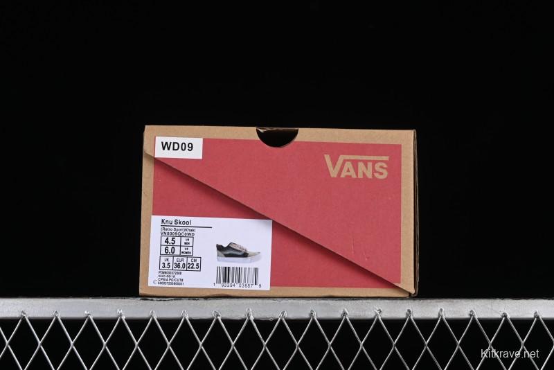 Vans Classics Knu Skool Desert Gray Green Chunky Tongue Bread Shoes - VN0007QC0WD