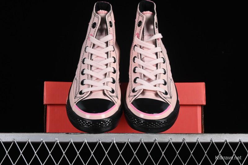 Converse Chuck 70s High Top Casual Sneakers in Black and Pink - A09541C