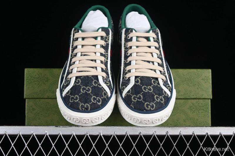 Gucci Tennis 1977 Print Sneaker Retro Casual Canvas Shoes - 02JPO9064