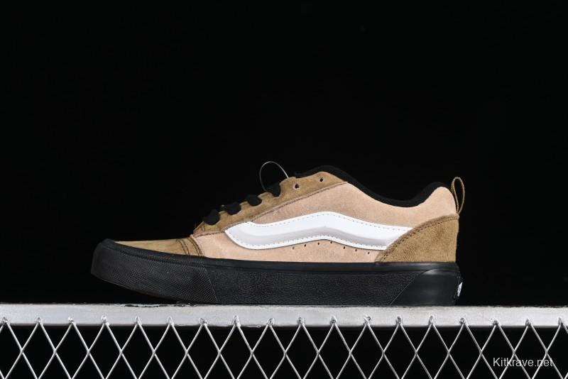 Vans Classics Knu Skool Retro Chunky Tongue Skate Shoes in Black/Brown - VN000CP6BXC