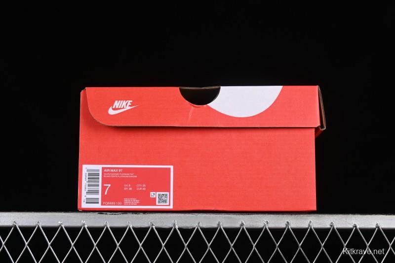 Nike Air Max 97 Retro Running Shoes with Full-Sole Air Cushion - FQ8889-100