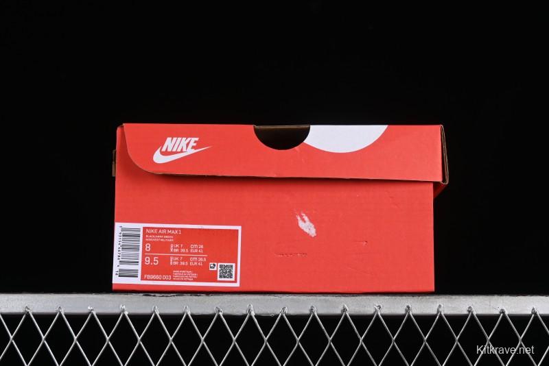 Nike Air Max 1 Retro Running Shoes with Half-Sole Air Cushion - FB9660-003