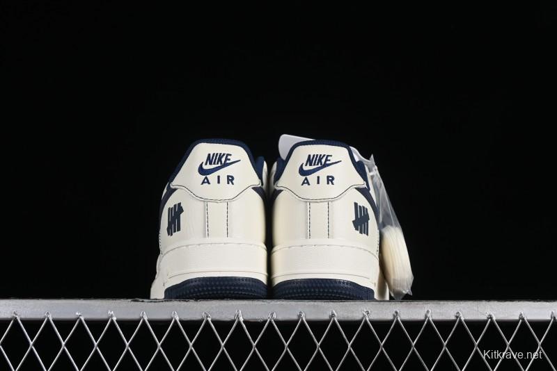 Nike Undefeated Air Force 1'07 Low Casual Sneakers in Deep Blue with Custom Leather and Reflective Details - UN2395-522