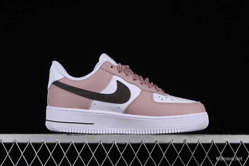 Nike Air Force 1 '07 Low Casual Sneakers in Dusty Rose with Hand-Painted Details - CV8699-578