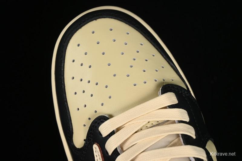 Nike Travis Scott x Air Jordan 1 Low OG AJ1 Reverse Swoosh Sneakers - DM7866-201