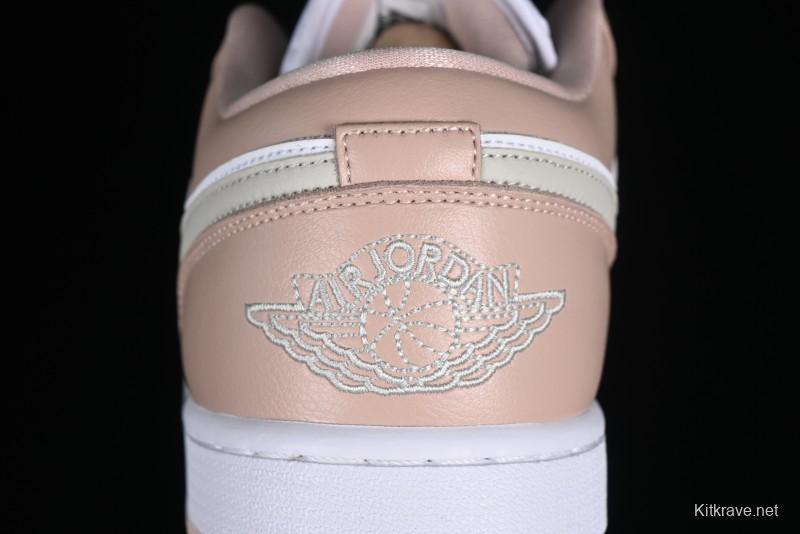 Nike Air Jordan 1 Low AJ1 White Pink Low-Top Casual Sneakers - DC0774-120