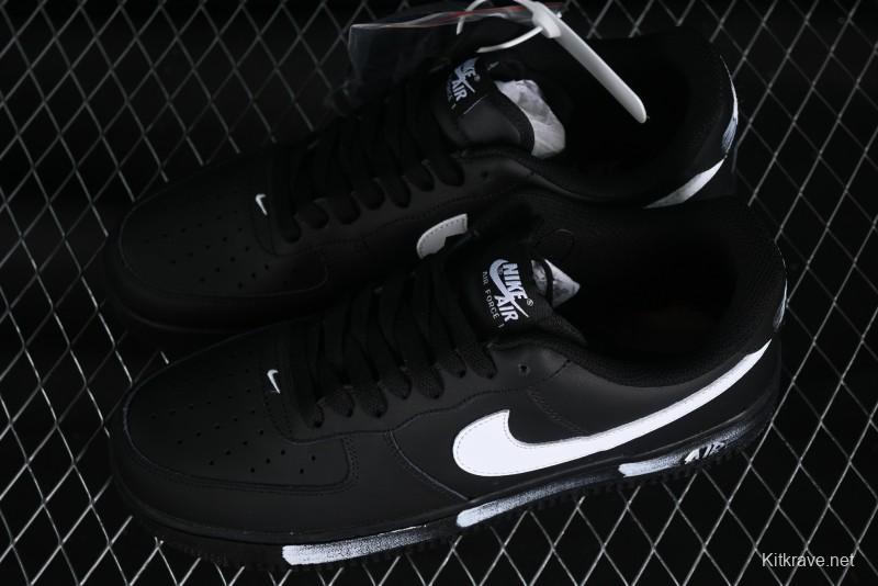 Nike Air Force 1 '07 Low Classic Black White Swoosh Casual Sneakers - FZ0627-010