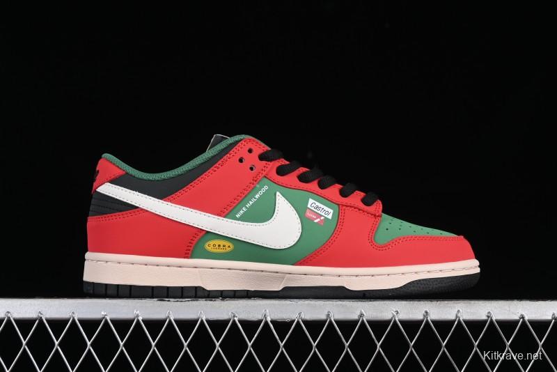 Nike SB Dunk Low Casual Skateboarding Shoes Racing Red/Green - MU0232-361