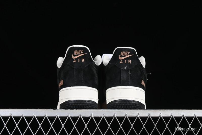 Nike Air Force 1 '07 Low LV Collaboration - Beige Black Pigskin Casual Sneakers - HD1968-010