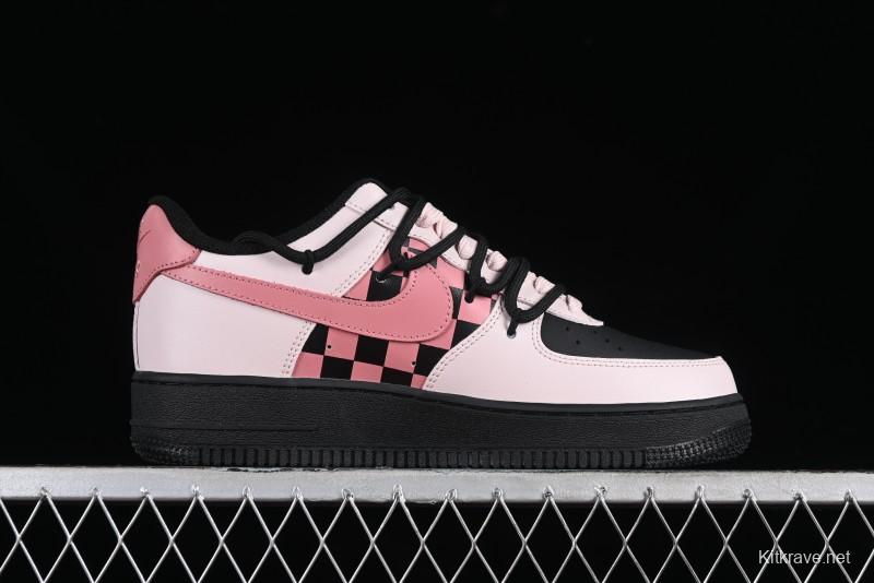 Nike Air Force 1 '07 Low Custom Anime Theme Black Sugar Heart Casual Sneakers with Lace-Up - ZH0316-012