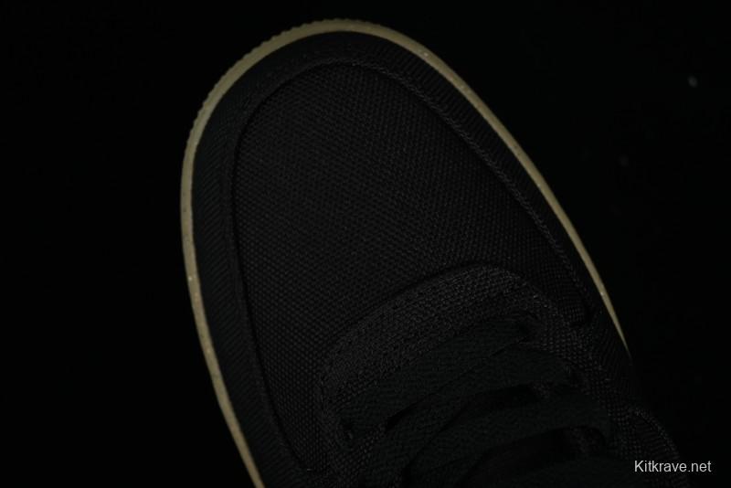 Nike Air Force 1 '07 Low Black Green Canvas Casual Sneakers - FJ4160-001