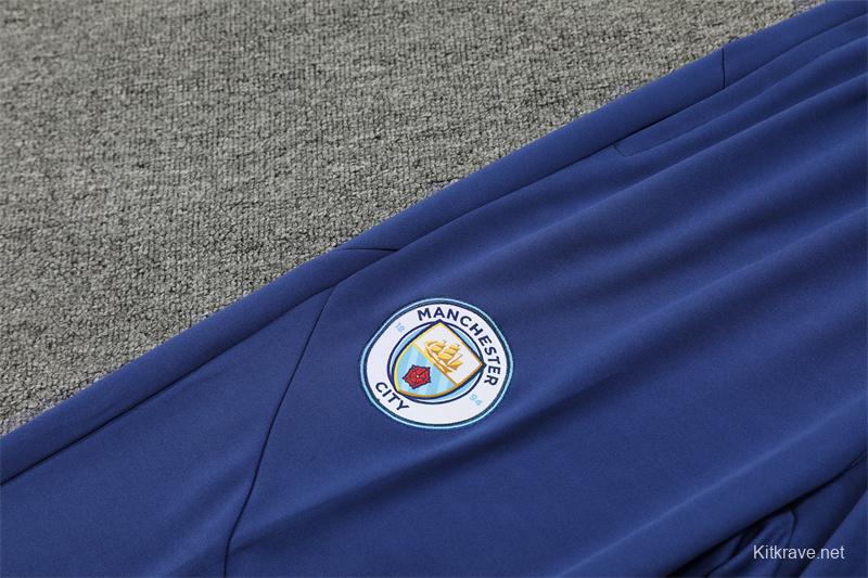 24/25 Manchester City Light Blue Half Zipper Jacket+Long Pants