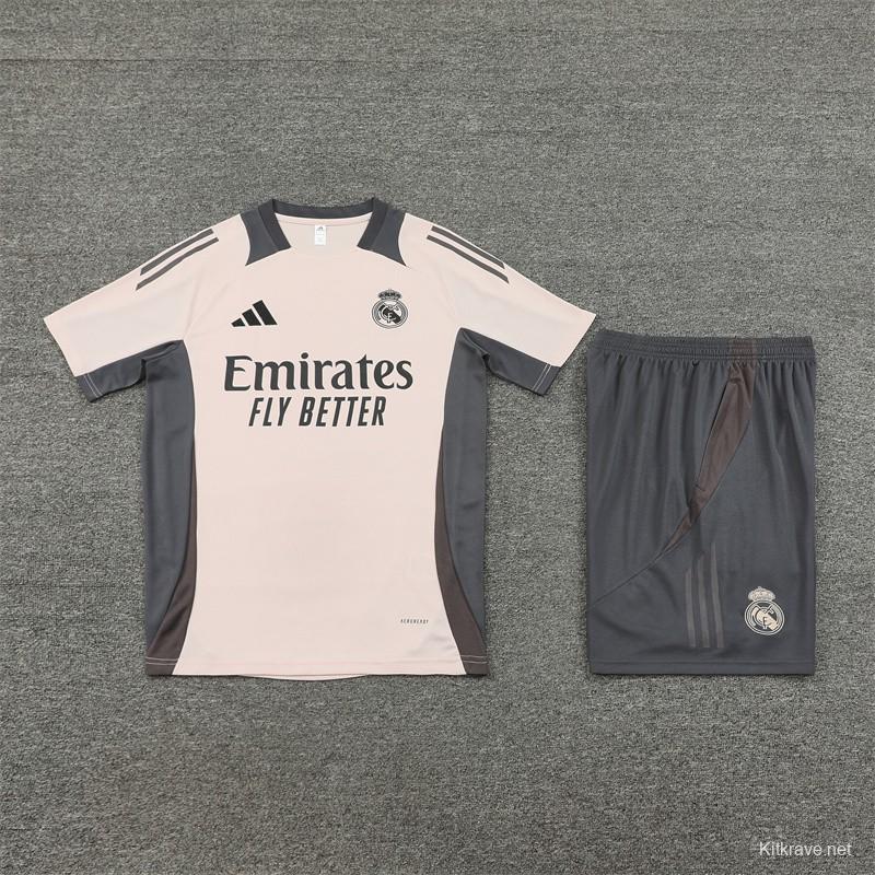 24/25 Real Madrid Pink Short Sleeve Jersey+Shorts