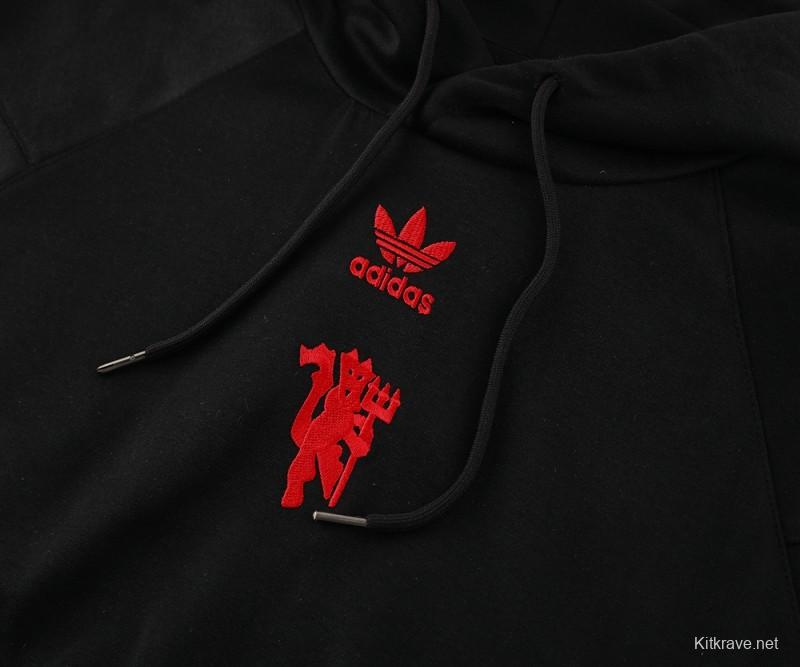 24/25 Manchester United Black Hoodie Jacket +Long Pants