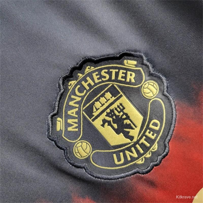 25/26 Manchester United New Year Training Black/Red Jersey