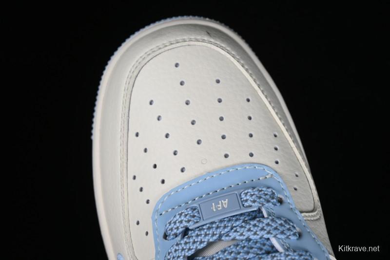 Nike Air Force 1 '07 Low Supreme Stone Island Collaboration - Sky Blue Casual Sneakers - BB9599-205